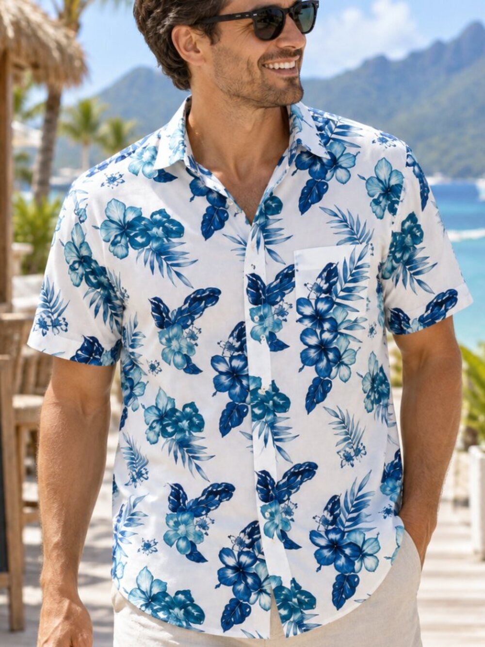 Club Room Short-Sleeve Button-Up Shirt Large